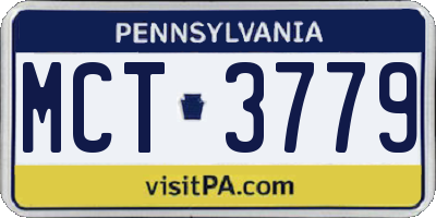 PA license plate MCT3779