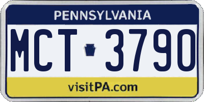PA license plate MCT3790