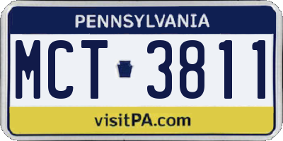 PA license plate MCT3811