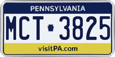 PA license plate MCT3825