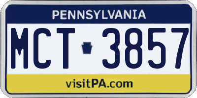 PA license plate MCT3857