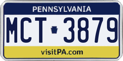 PA license plate MCT3879