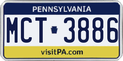 PA license plate MCT3886