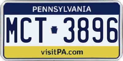 PA license plate MCT3896