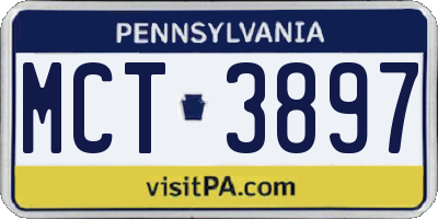 PA license plate MCT3897