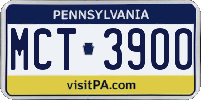 PA license plate MCT3900