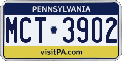 PA license plate MCT3902