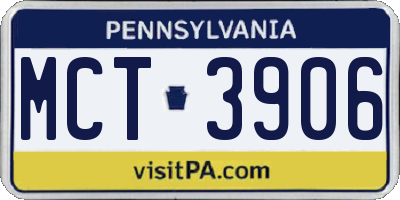 PA license plate MCT3906
