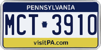 PA license plate MCT3910