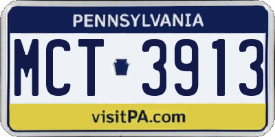 PA license plate MCT3913