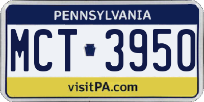 PA license plate MCT3950