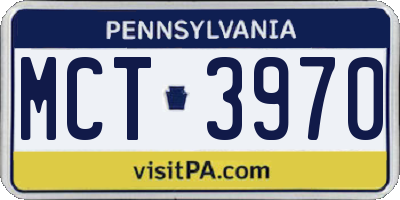 PA license plate MCT3970