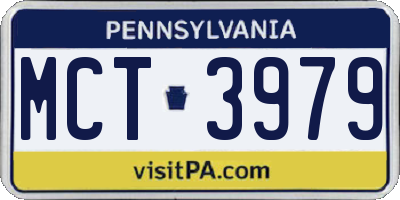 PA license plate MCT3979