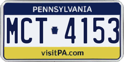 PA license plate MCT4153