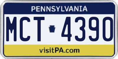 PA license plate MCT4390