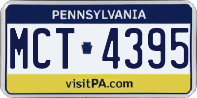 PA license plate MCT4395