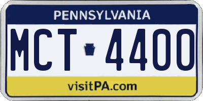 PA license plate MCT4400