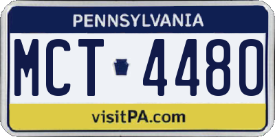 PA license plate MCT4480