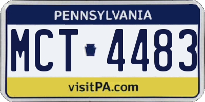 PA license plate MCT4483