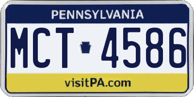 PA license plate MCT4586