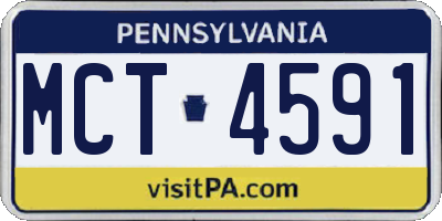 PA license plate MCT4591