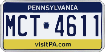PA license plate MCT4611