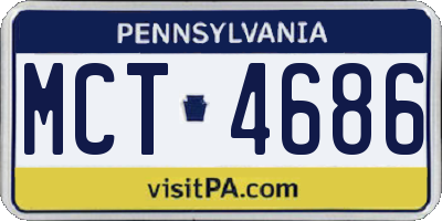 PA license plate MCT4686