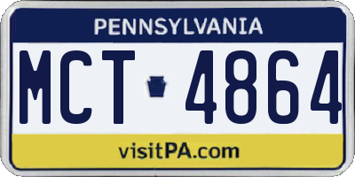 PA license plate MCT4864