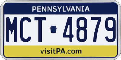 PA license plate MCT4879