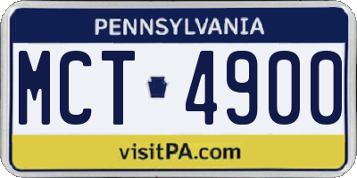 PA license plate MCT4900