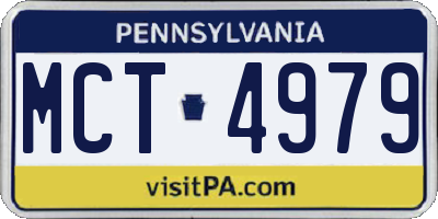 PA license plate MCT4979