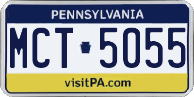 PA license plate MCT5055