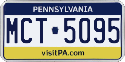 PA license plate MCT5095