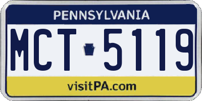 PA license plate MCT5119