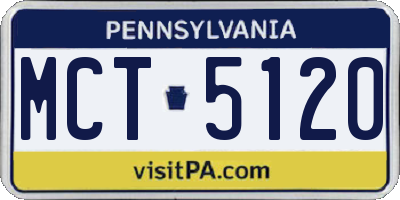 PA license plate MCT5120