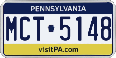 PA license plate MCT5148