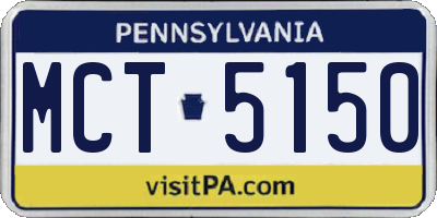PA license plate MCT5150