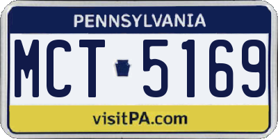PA license plate MCT5169