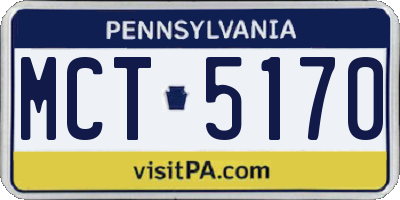 PA license plate MCT5170
