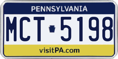 PA license plate MCT5198