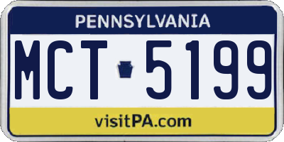 PA license plate MCT5199
