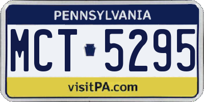 PA license plate MCT5295