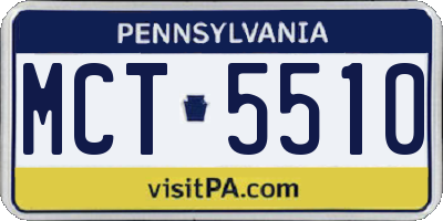 PA license plate MCT5510