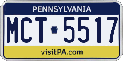 PA license plate MCT5517
