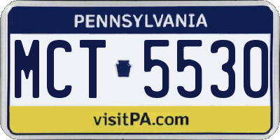 PA license plate MCT5530