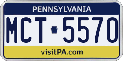 PA license plate MCT5570