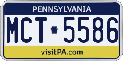 PA license plate MCT5586