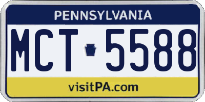 PA license plate MCT5588