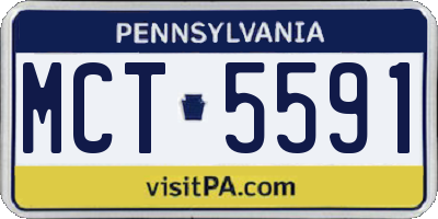 PA license plate MCT5591