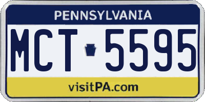 PA license plate MCT5595